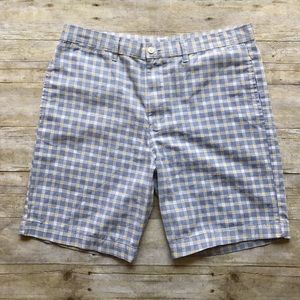Kennington Men's Flat Front Plaid Shorts